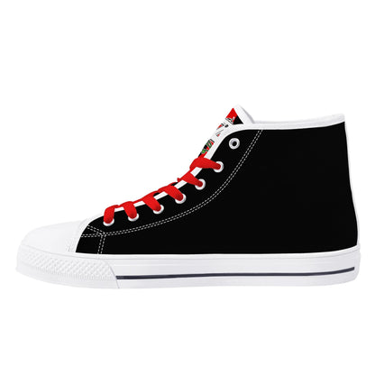 Blk Insct Famili Womens High Top Canvas Shoes - Customized Tongue