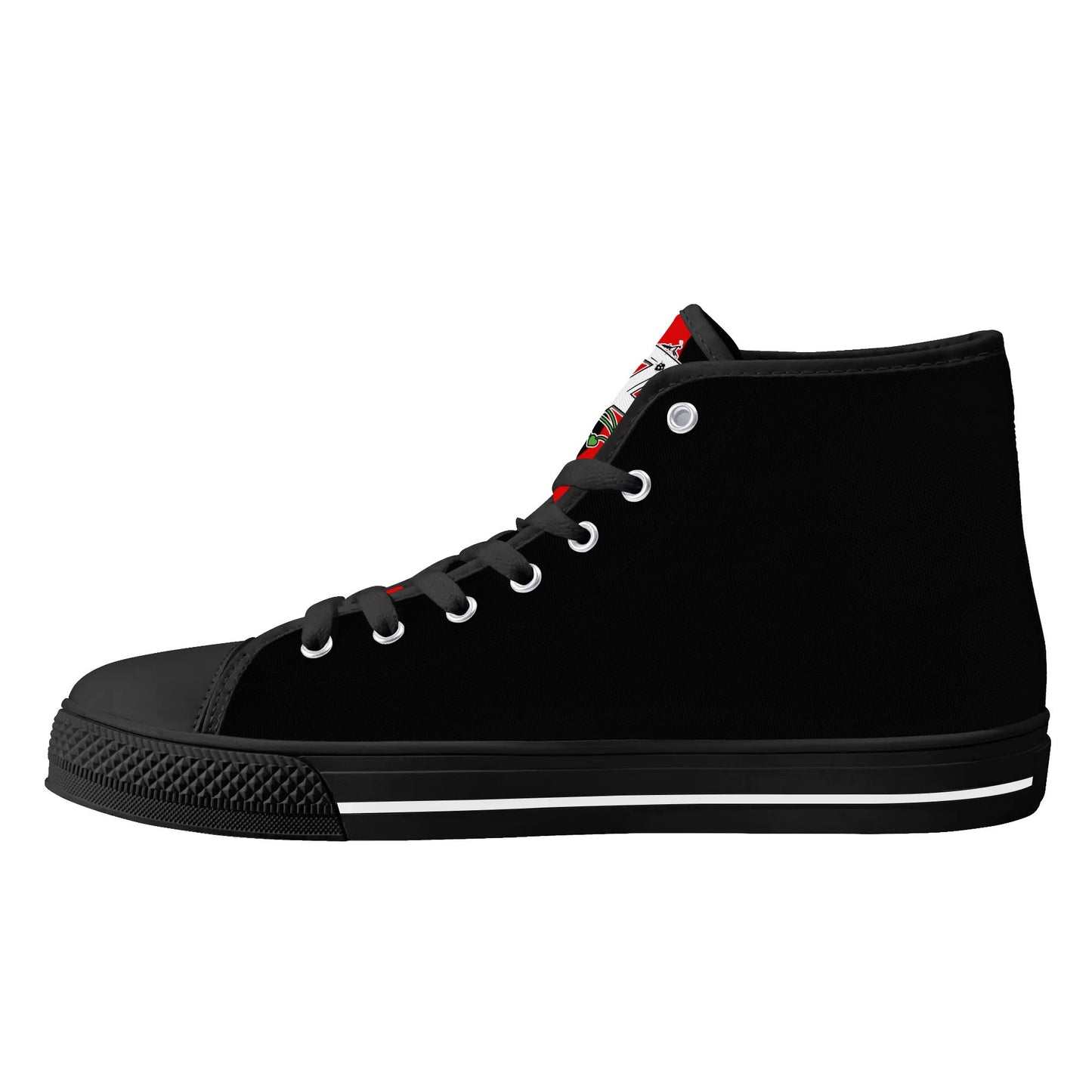 Blk Insct Famili Womens High Top Canvas Shoes - Customized Tongue