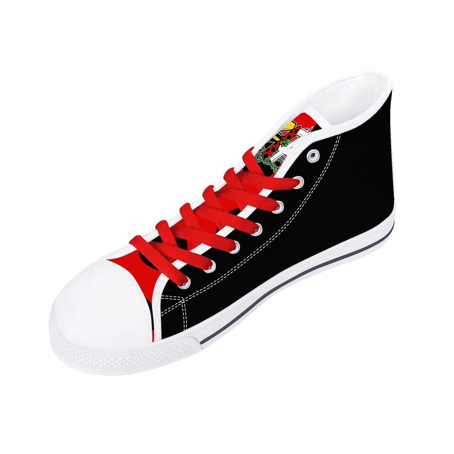 Blk Insct Famili Womens High Top Canvas Shoes - Customized Tongue