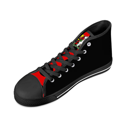 Blk Insct Famili Womens High Top Canvas Shoes - Customized Tongue