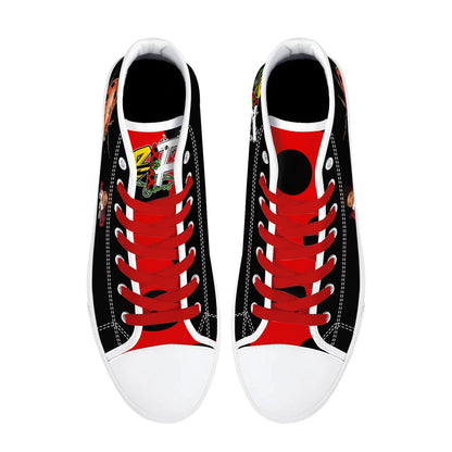 Blk Insct Famili Womens High Top Canvas Shoes - Customized Tongue