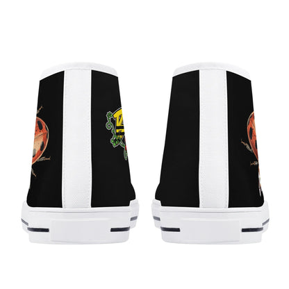 Blk Insct Famili Womens High Top Canvas Shoes - Customized Tongue