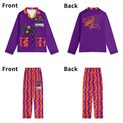 Blk Insct Famili Unisex Long Sleeve Adult Pajama Set