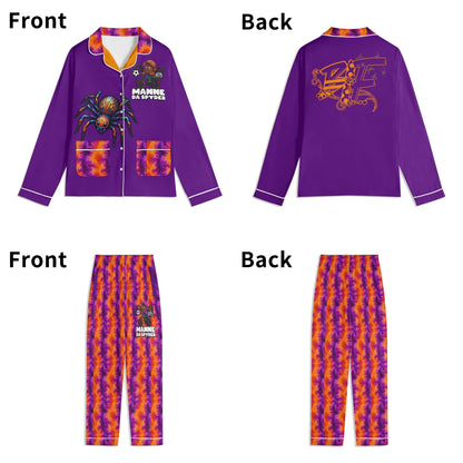 Blk Insct Famili Unisex Long Sleeve Adult Pajama Set