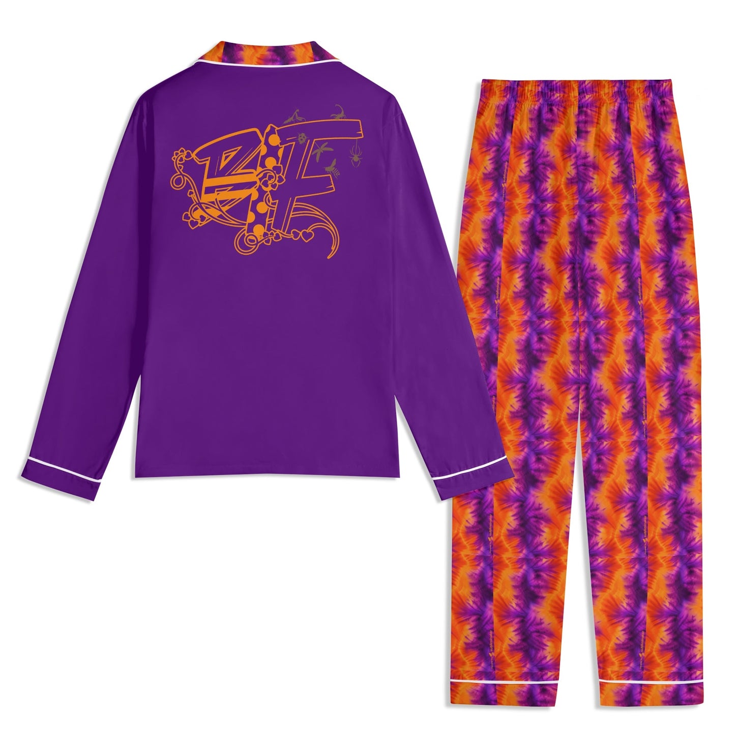 Blk Insct Famili Unisex Long Sleeve Adult Pajama Set