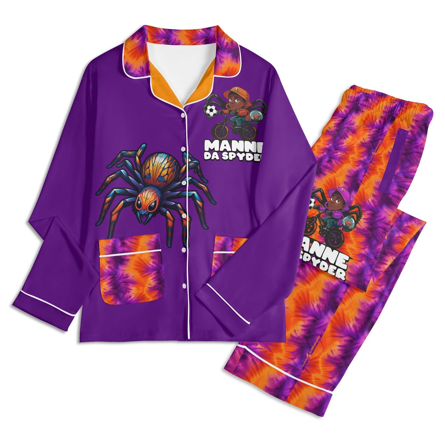 Blk Insct Famili Unisex Long Sleeve Adult Pajama Set