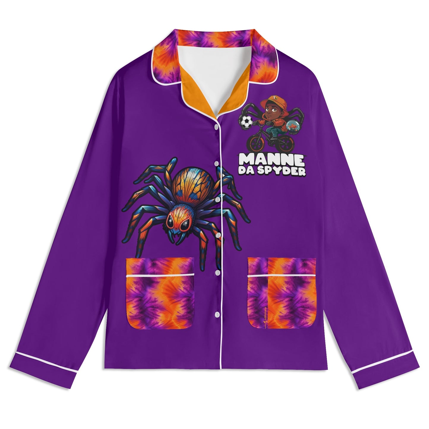 Blk Insct Famili Unisex Long Sleeve Adult Pajama Set
