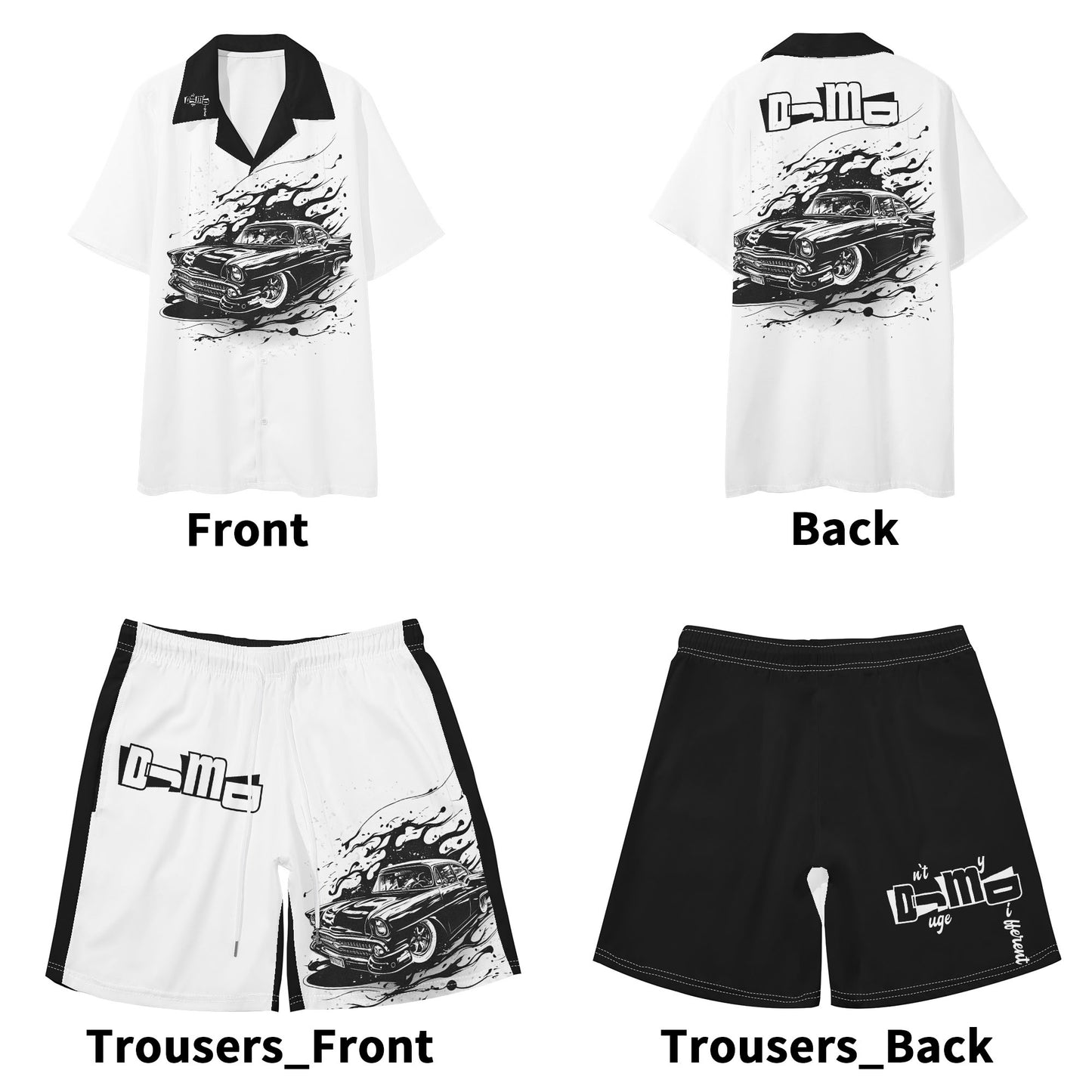 Dnt Juge My Different Mens Regular Fit Hawaiian Short Sleeve Shirt and Shorts Set