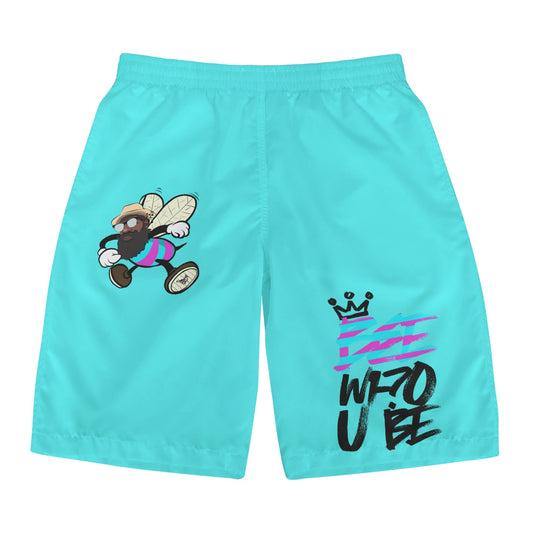 Bee Who U Be Mens All Over Print Board Shorts