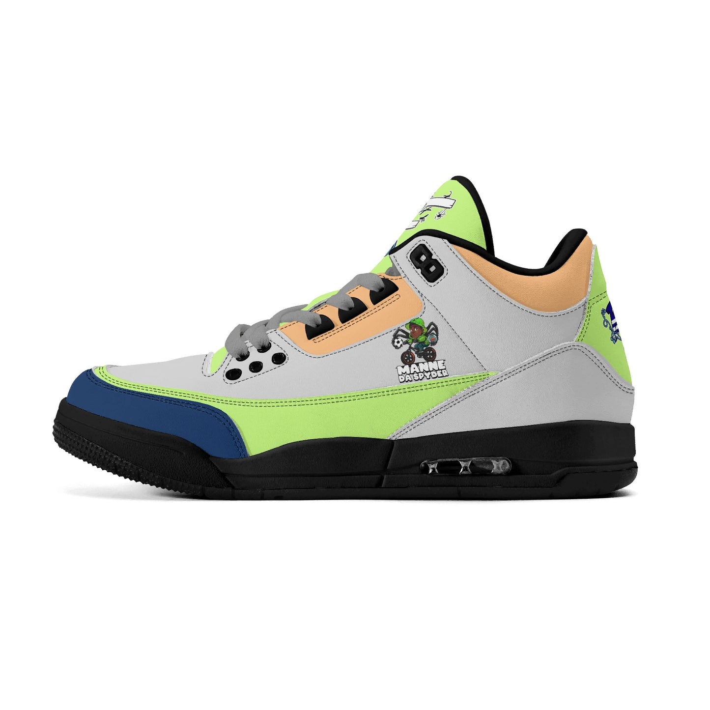 BLK INSCT FAMILI Mens High Top Retro Leather Basketball Sneakers