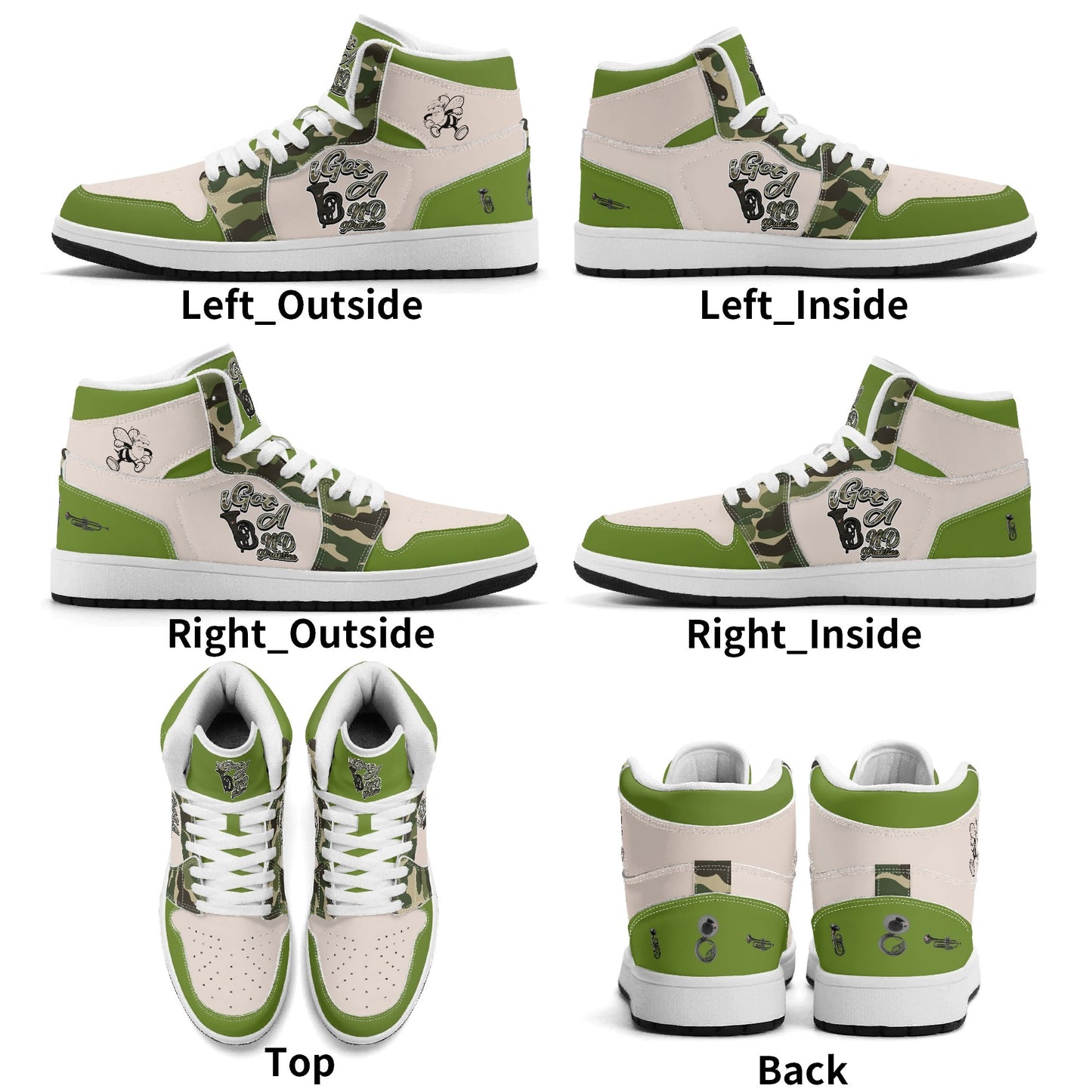 iGot Band Praktice Mens High Top Sneakers-V2