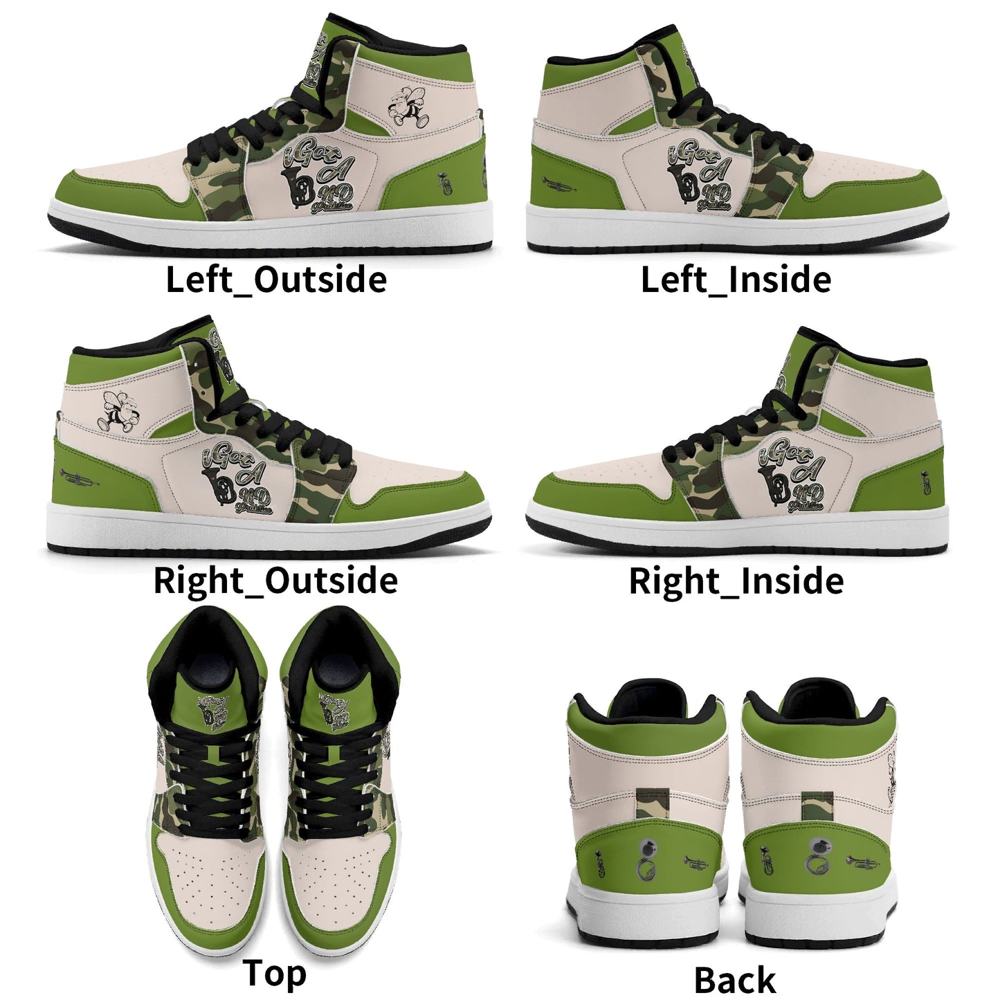 iGot Band Praktice Mens High Top Sneakers-V2