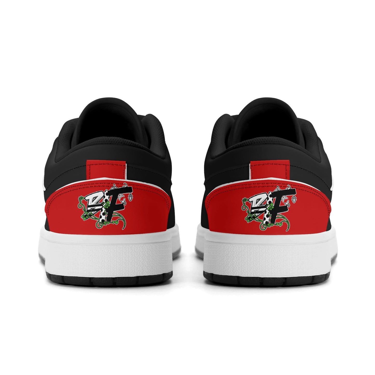 Blk Insct Famili Womens Premium PU Leather Low Top Sneakers-V2