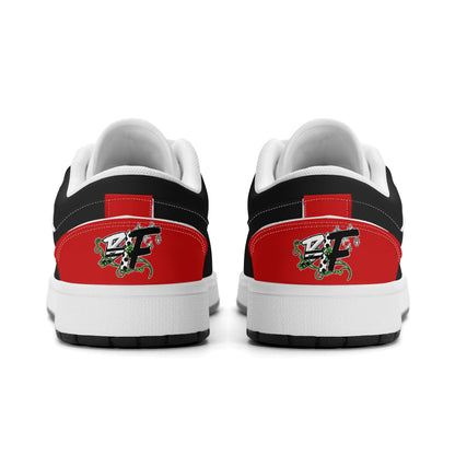 Blk Insct Famili Womens Premium PU Leather Low Top Sneakers-V2