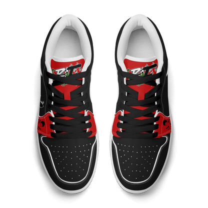 Blk Insct Famili Womens Premium PU Leather Low Top Sneakers-V2