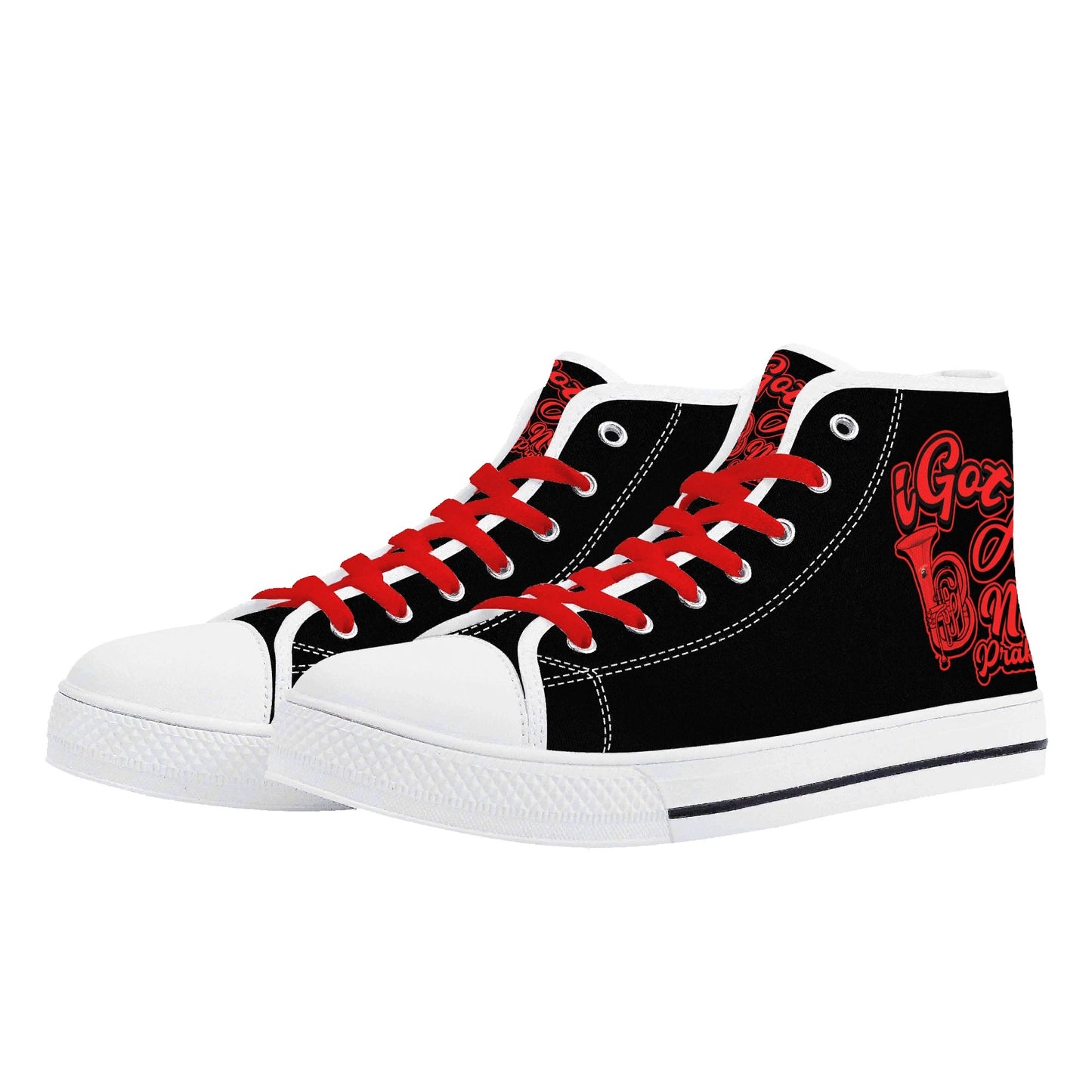 IiGot Band Praktice Mens High Top Canvas Shoes - Customized Tongue