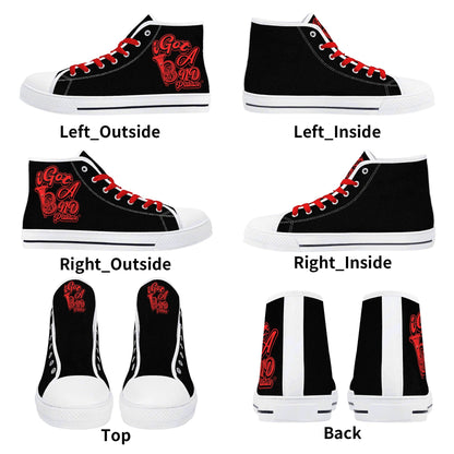 IiGot Band Praktice Mens High Top Canvas Shoes - Customized Tongue