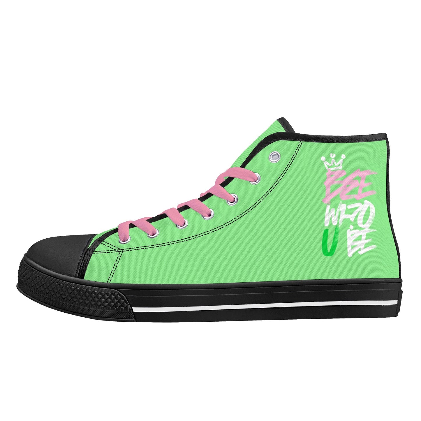 Bee Who U Be womens high top canvas sneakers