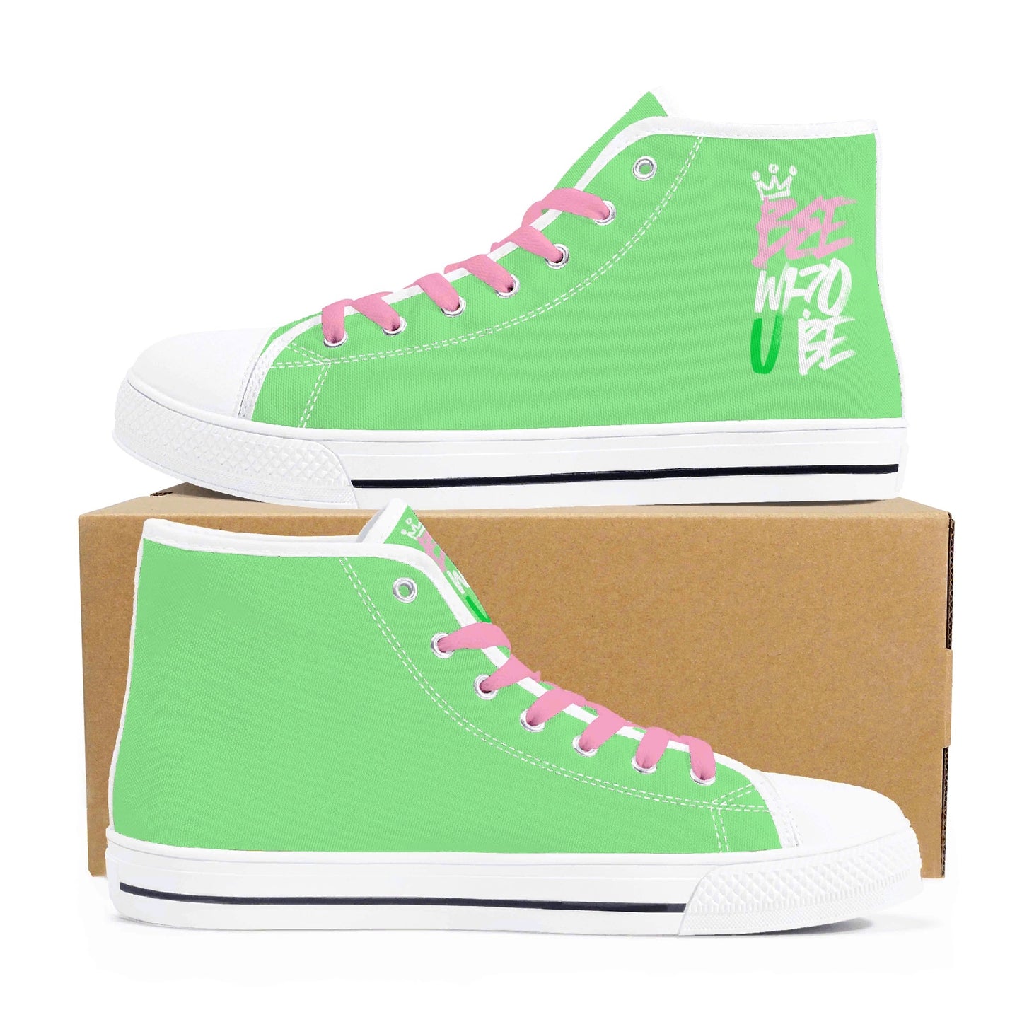 Bee Who U Be womens high top canvas sneakers