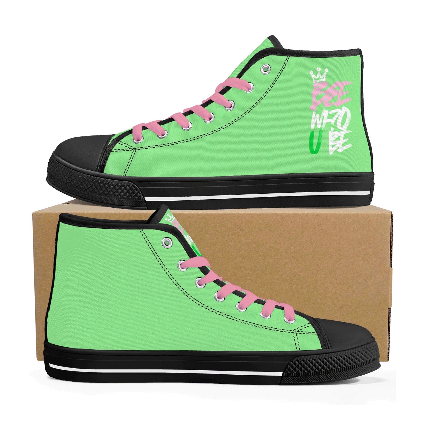 Bee Who U Be womens high top canvas sneakers