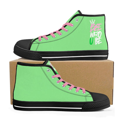 Bee Who U Be womens high top canvas sneakers