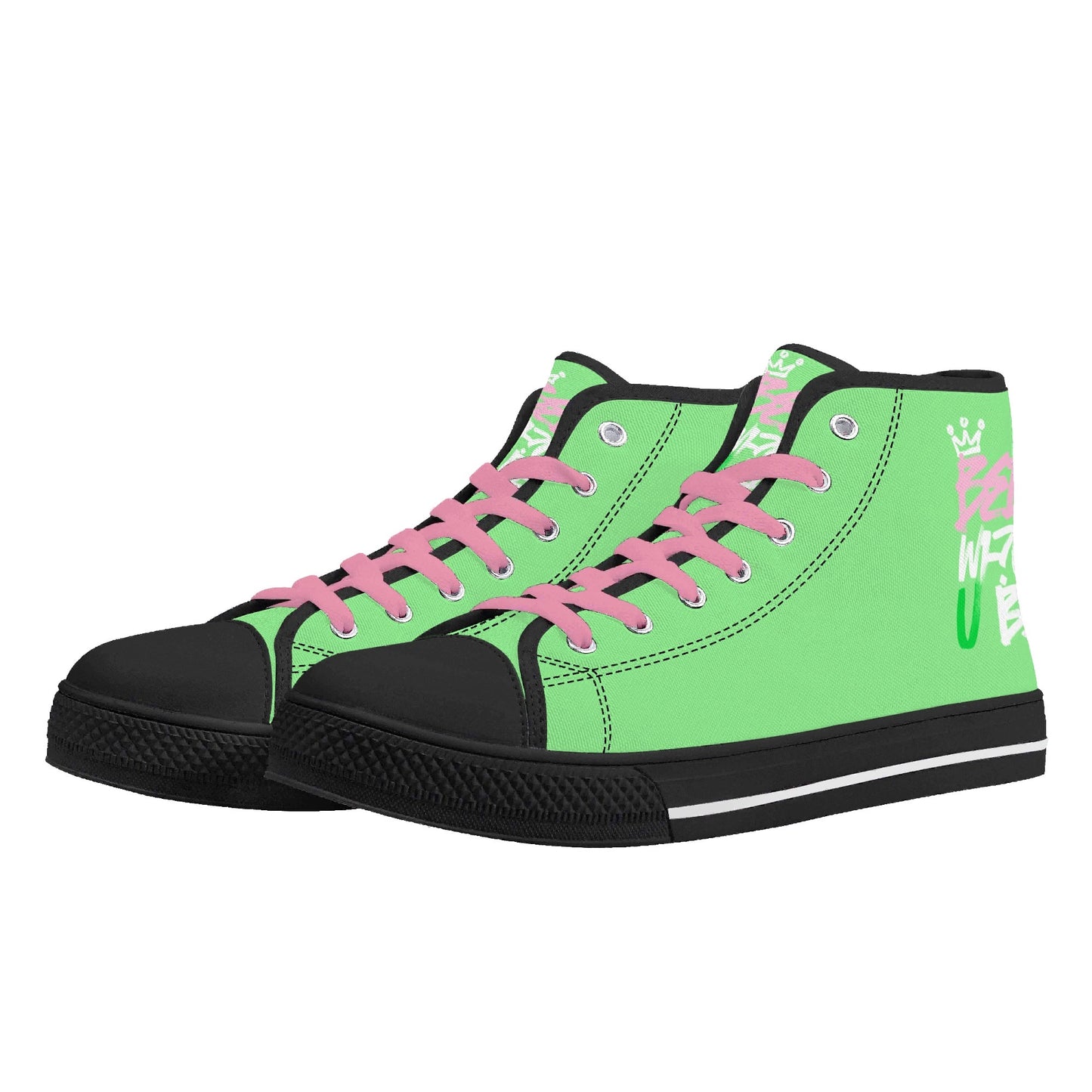 Bee Who U Be womens high top canvas sneakers