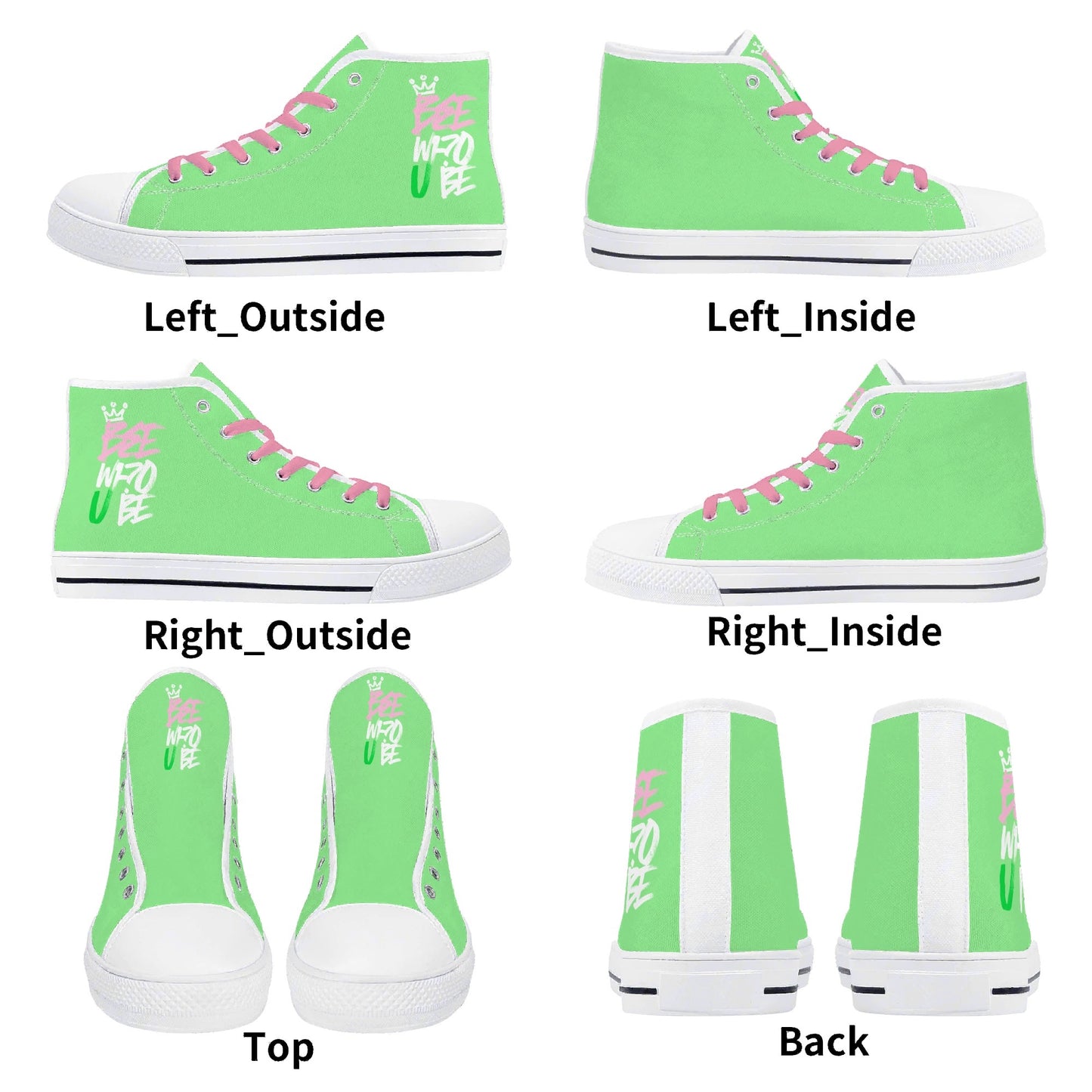 Bee Who U Be womens high top canvas sneakers