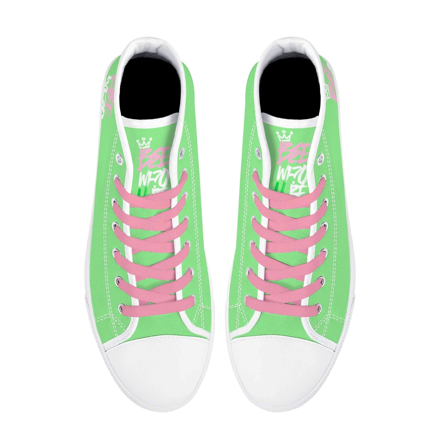 Bee Who U Be womens high top canvas sneakers