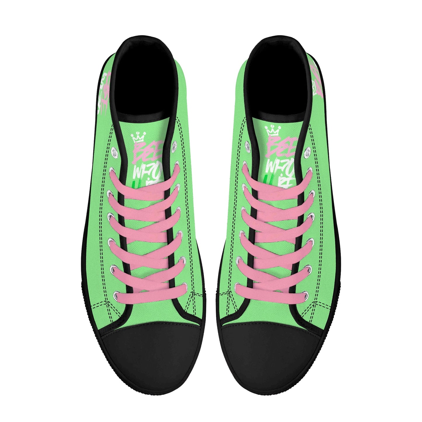 Bee Who U Be womens high top canvas sneakers