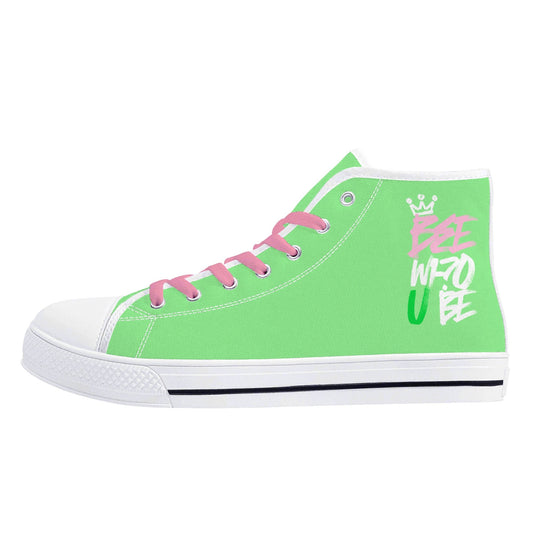 Bee Who U Be womens high top canvas sneakers