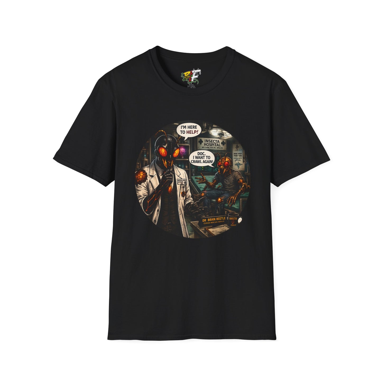 We Buzzin Comic Tee — 'I'm Here To Help'  Graphic T