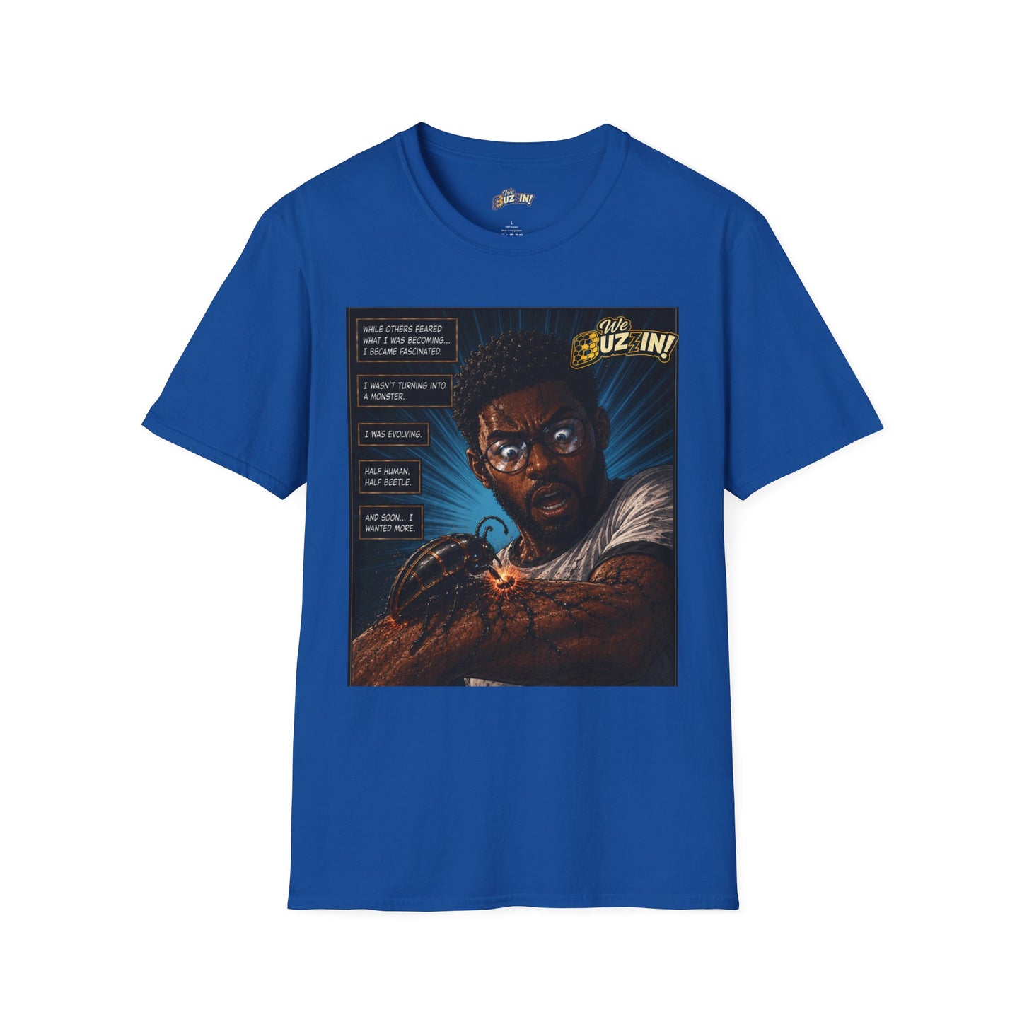 I Bee Incredible Orgins T-Shirt — “We Buzz In” Retro Comic Portrait Tee