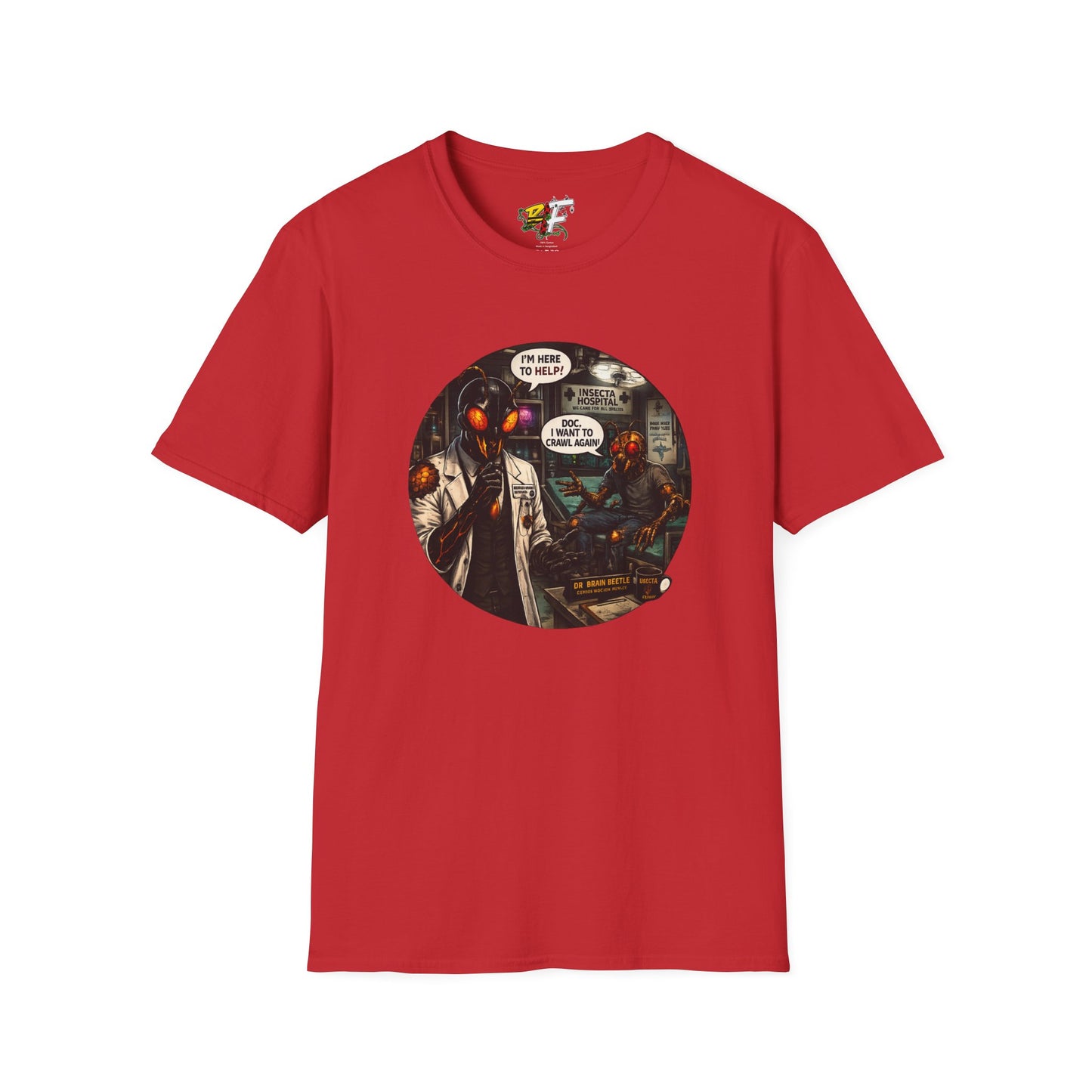 We Buzzin Comic Tee — 'I'm Here To Help'  Graphic T