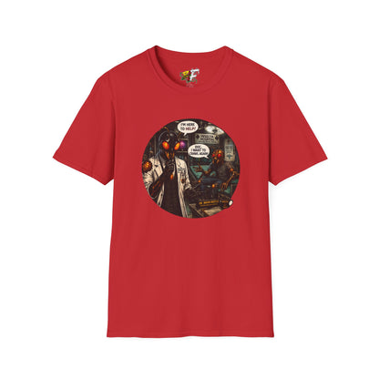 We Buzzin Comic Tee — 'I'm Here To Help'  Graphic T