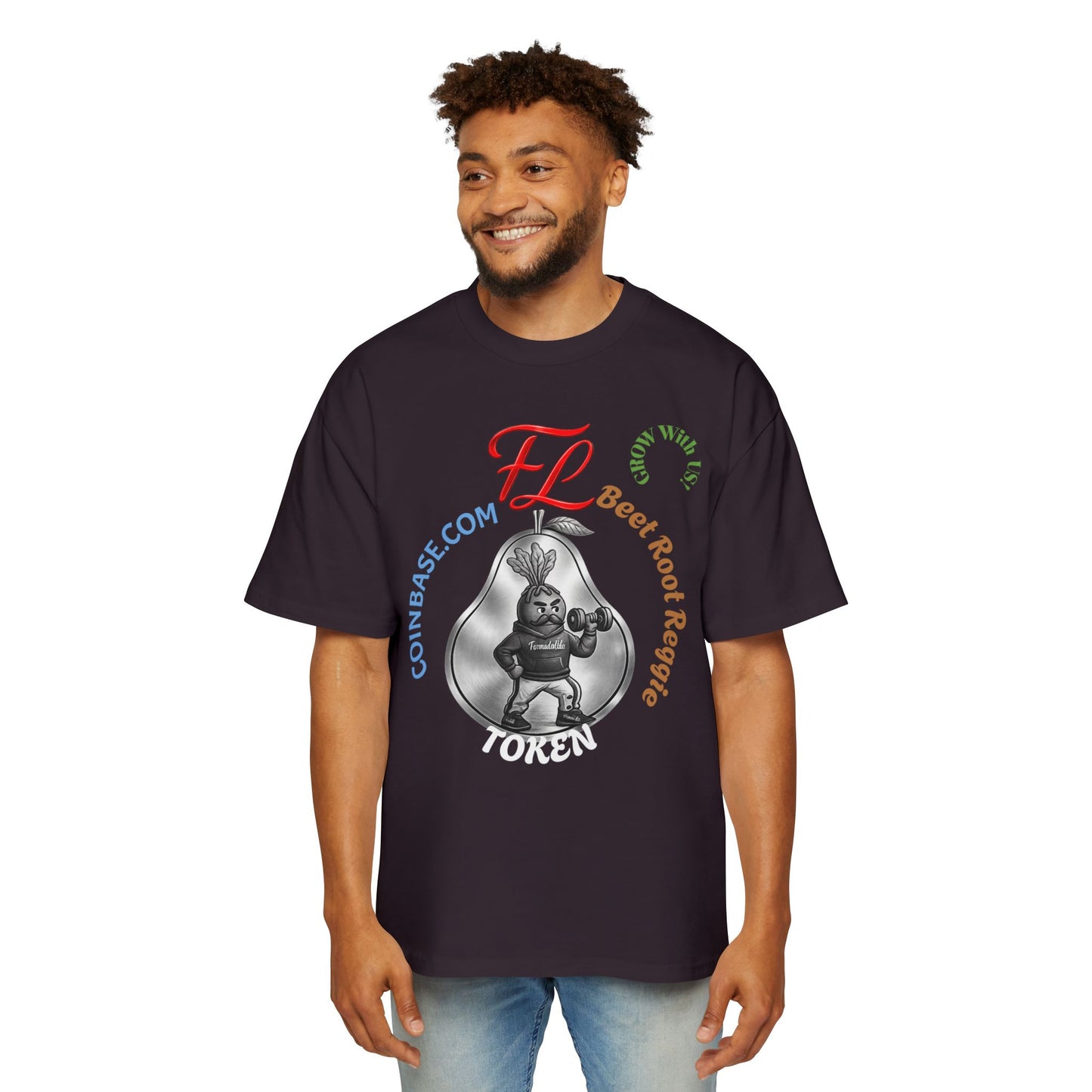 Beet Root Reggie Token Tee — Crypto Coin Mascot Graphic Shirt