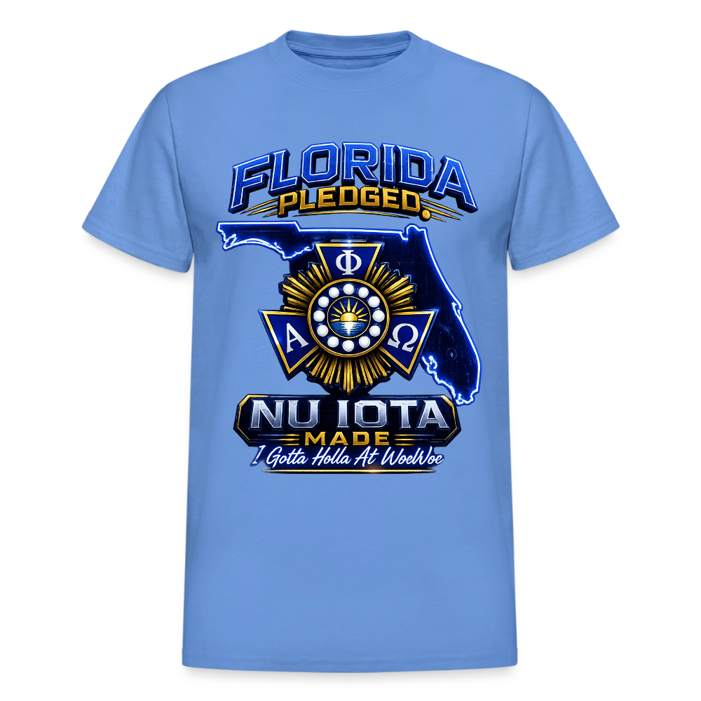 Nu IOta/ Woe Woe Gildan Ultra Cotton Adult T-Shirt - carolina blue