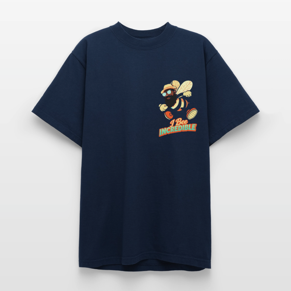 We Buzzin Heavyweight Washed Unisex T-Shirt - navy