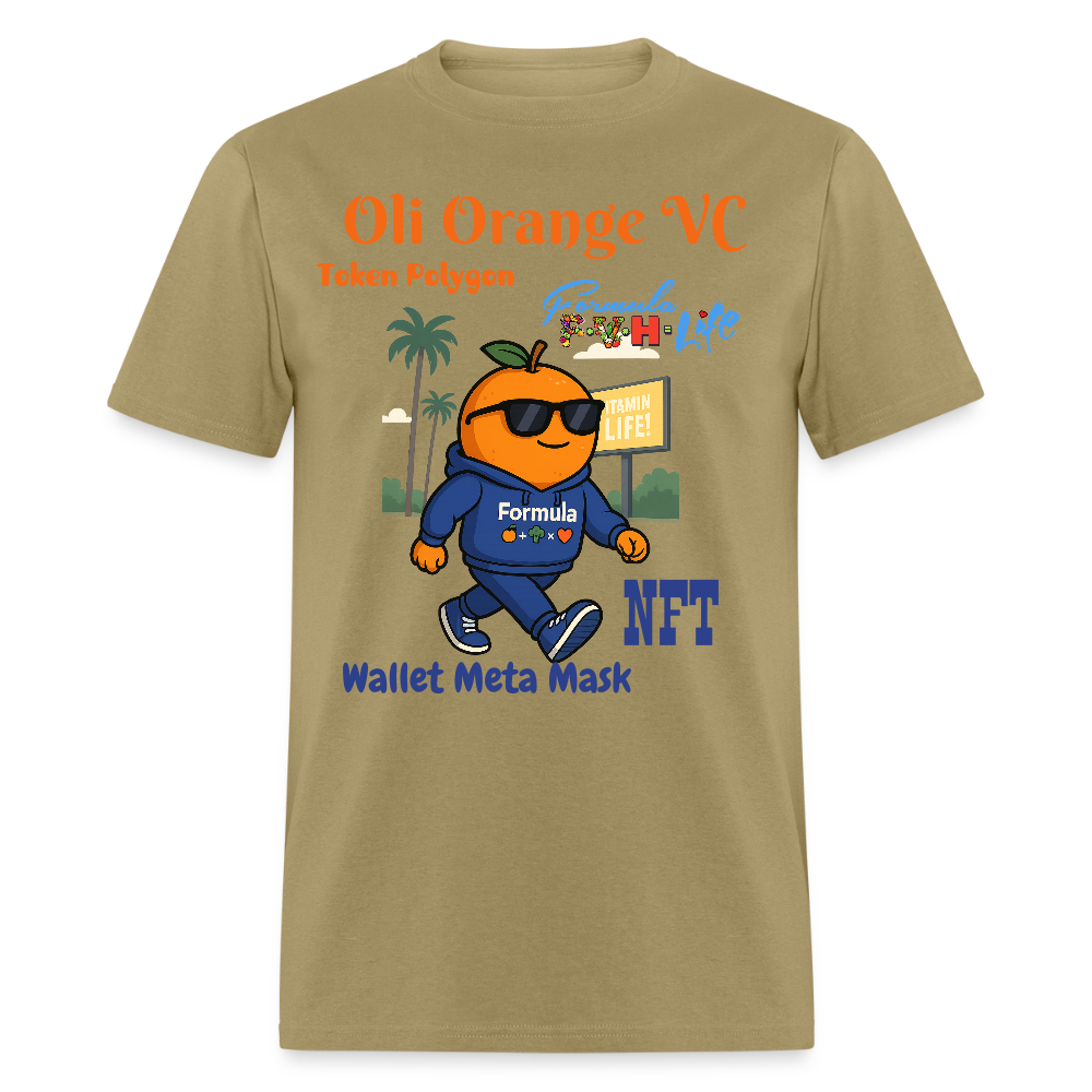 Formula Oli Orange 🍊 NFT Men's T-Shirt - khaki