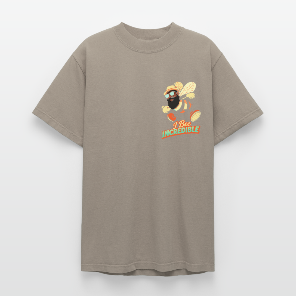 We Buzzin Heavyweight Washed Unisex T-Shirt - khaki