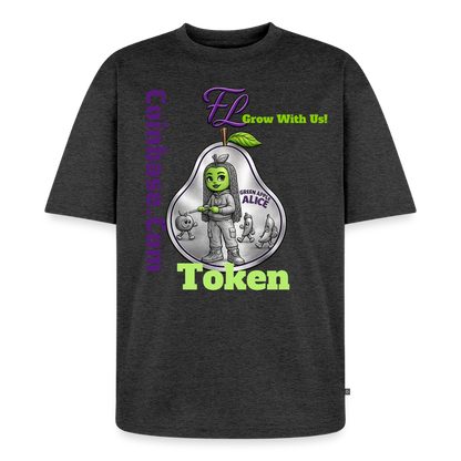 Green Apple Alice Women's Oversized Organic T-Shirt - heather anthracite