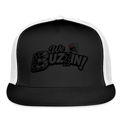 We Buzzin Trucker Hat - black/white