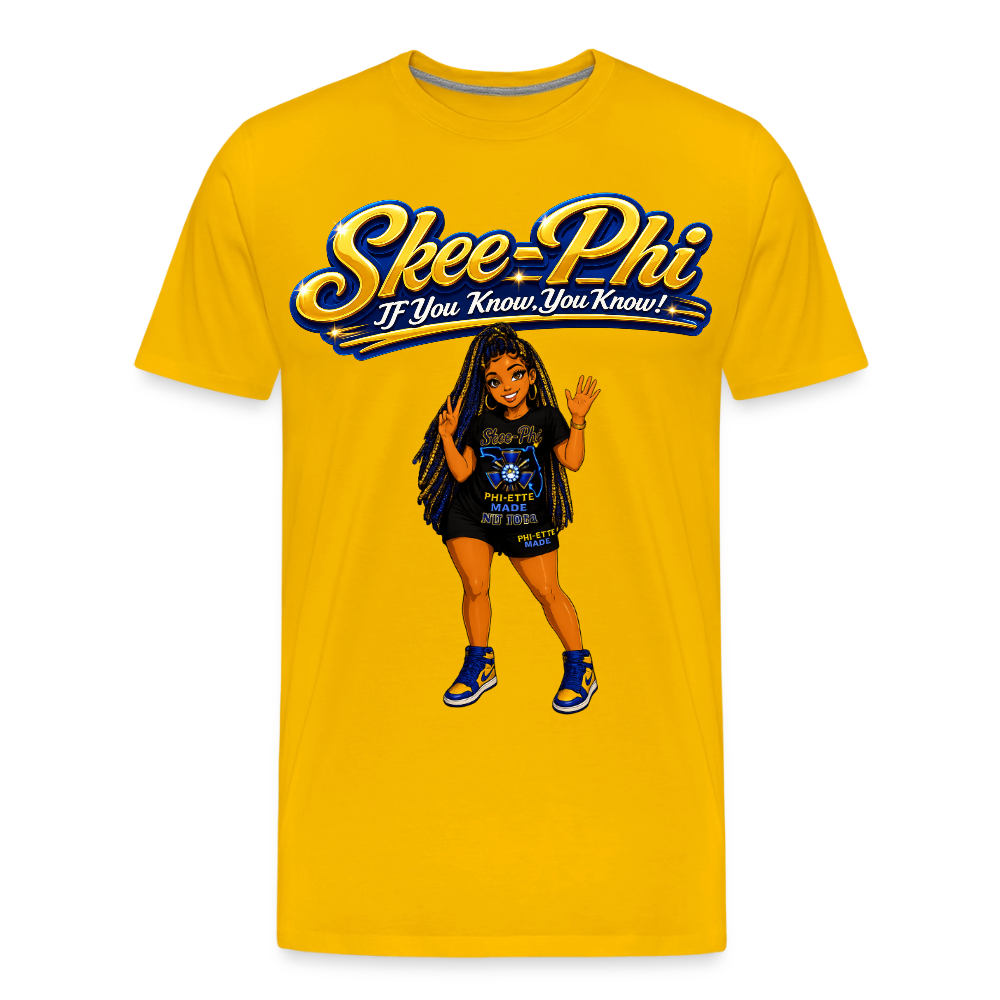 Skee phi 1  Premium T-Shirt - sun yellow