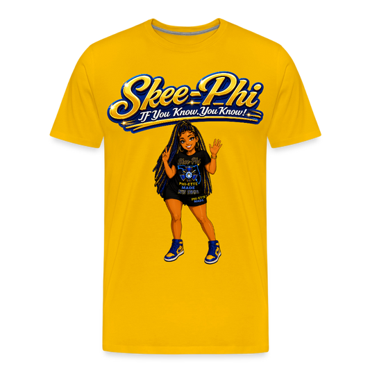 Skee phi 1  Premium T-Shirt - sun yellow