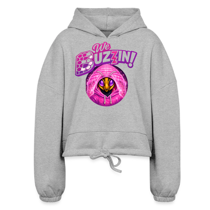 We Buzzin Women’s Cropped Hoodie - heather gray