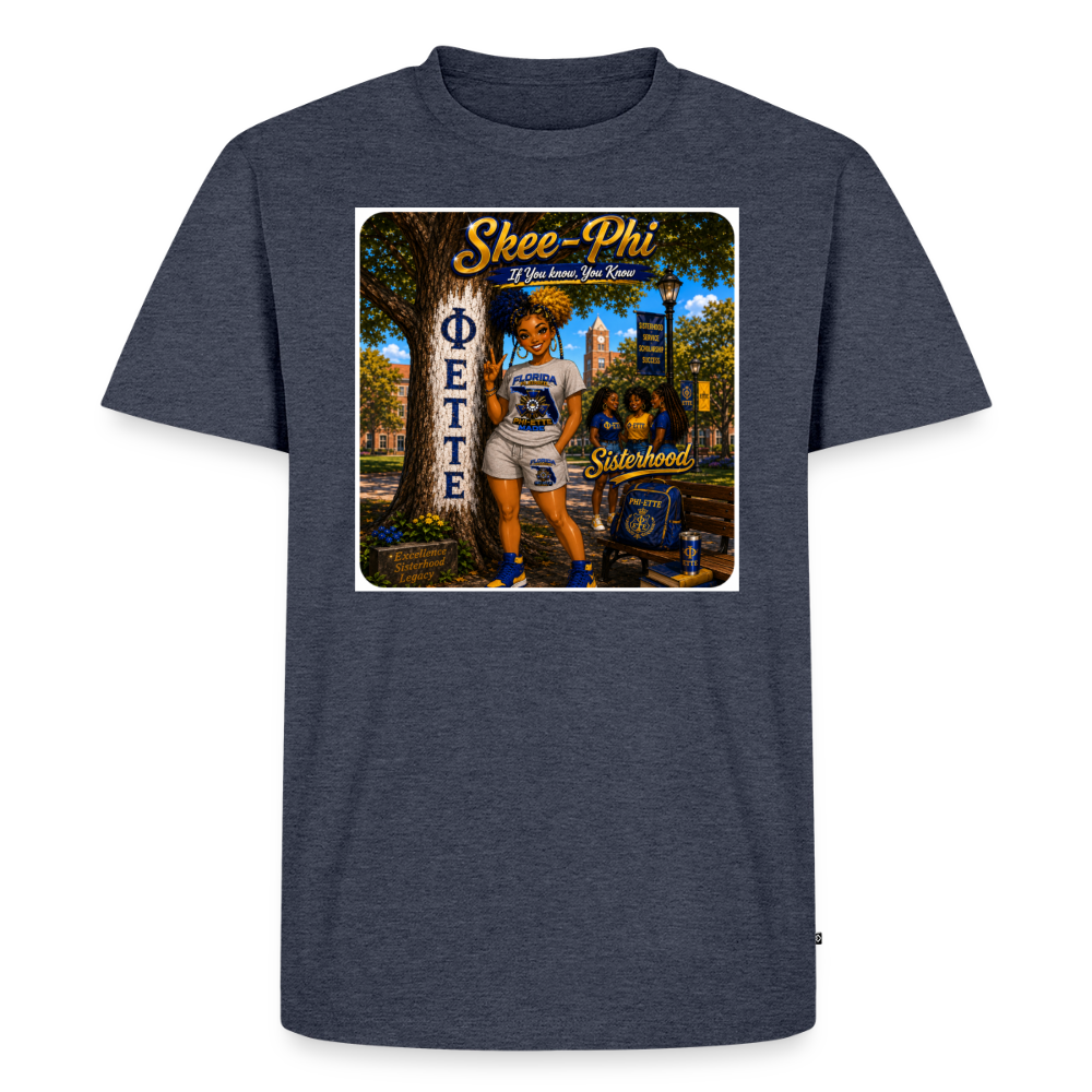 Ski Phi  Premium T-Shirt - heather denim 