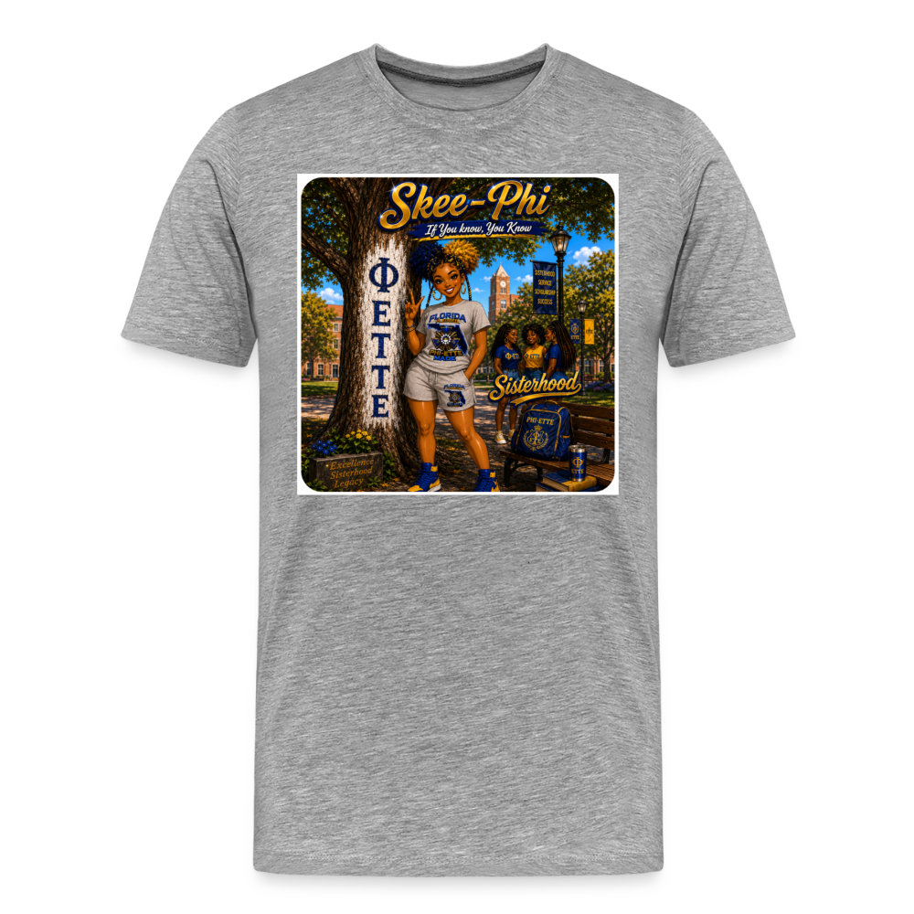 Ski Phi  Premium T-Shirt - heather gray