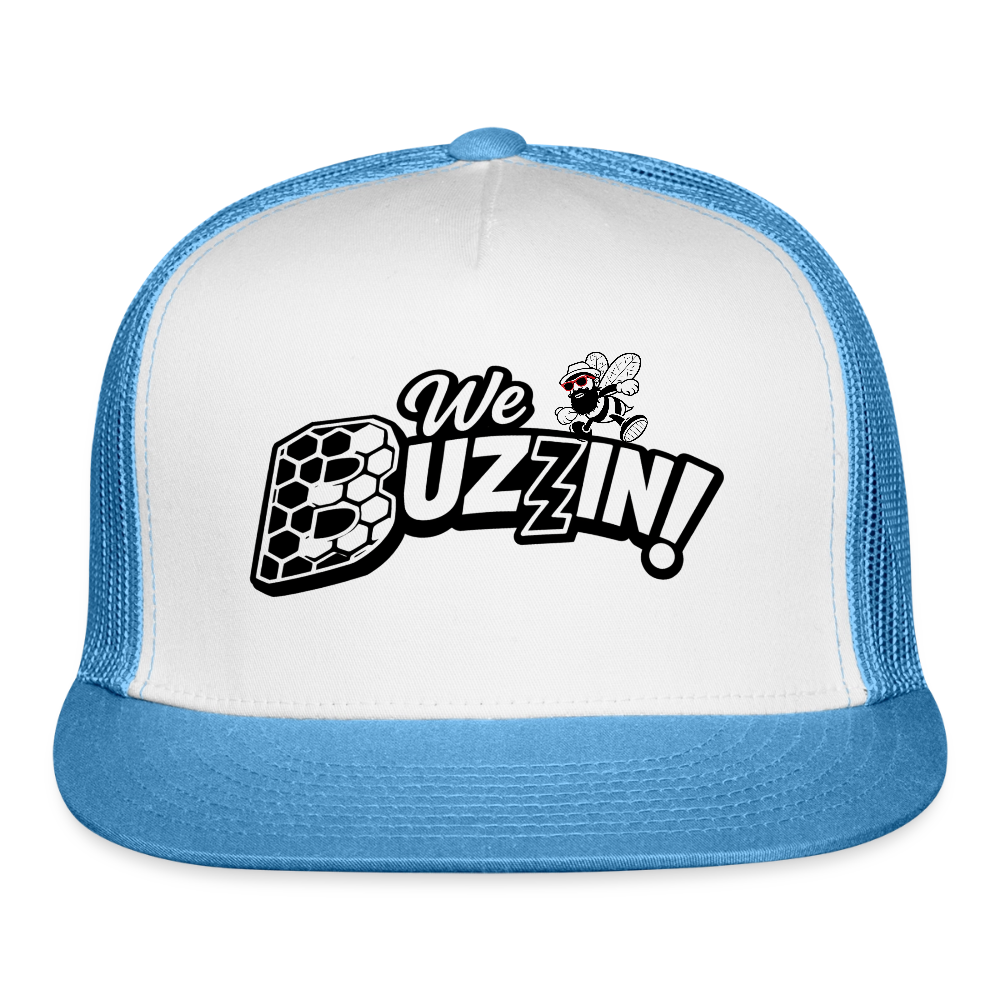 We Buzzin Trucker Hat - white/blue