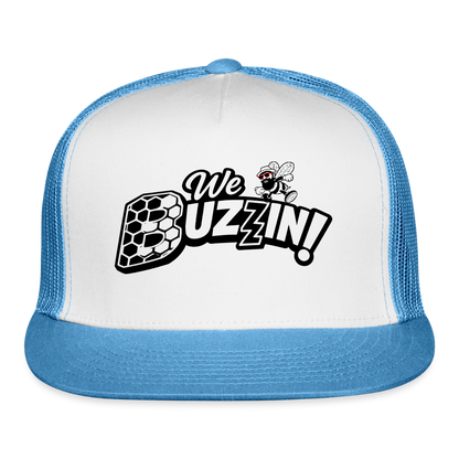 We Buzzin Trucker Hat - white/blue