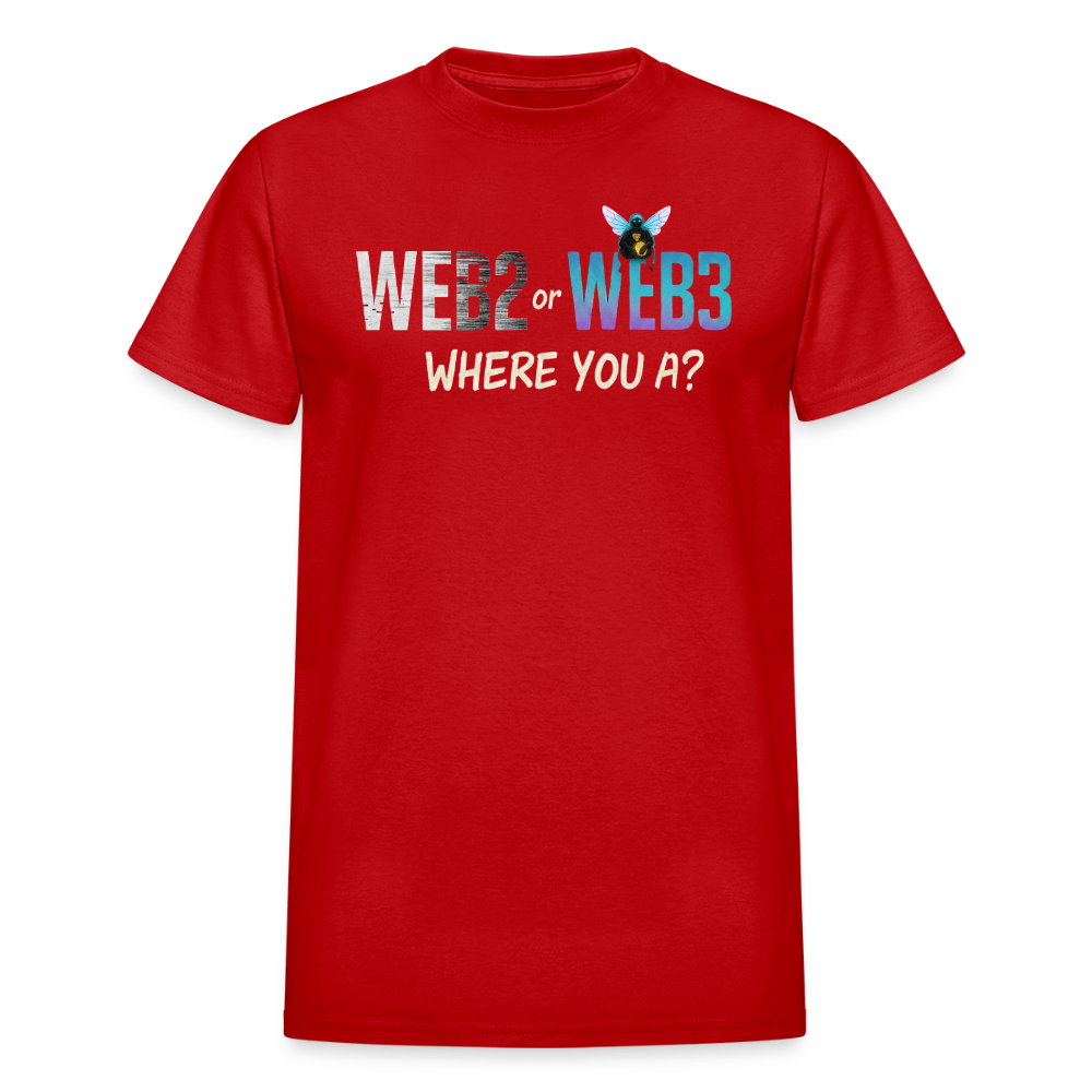 Web 2 Web 3  Ultra Cotton Adult T-Shirt - red