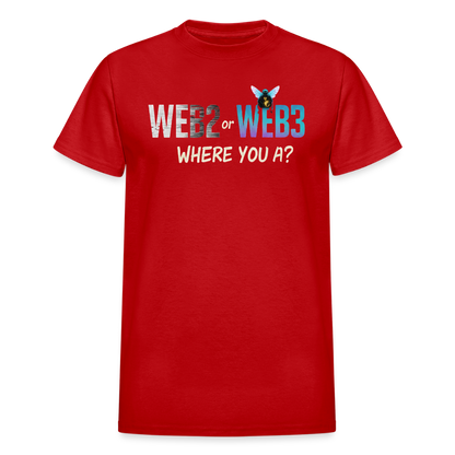 Web 2 Web 3  Ultra Cotton Adult T-Shirt - red
